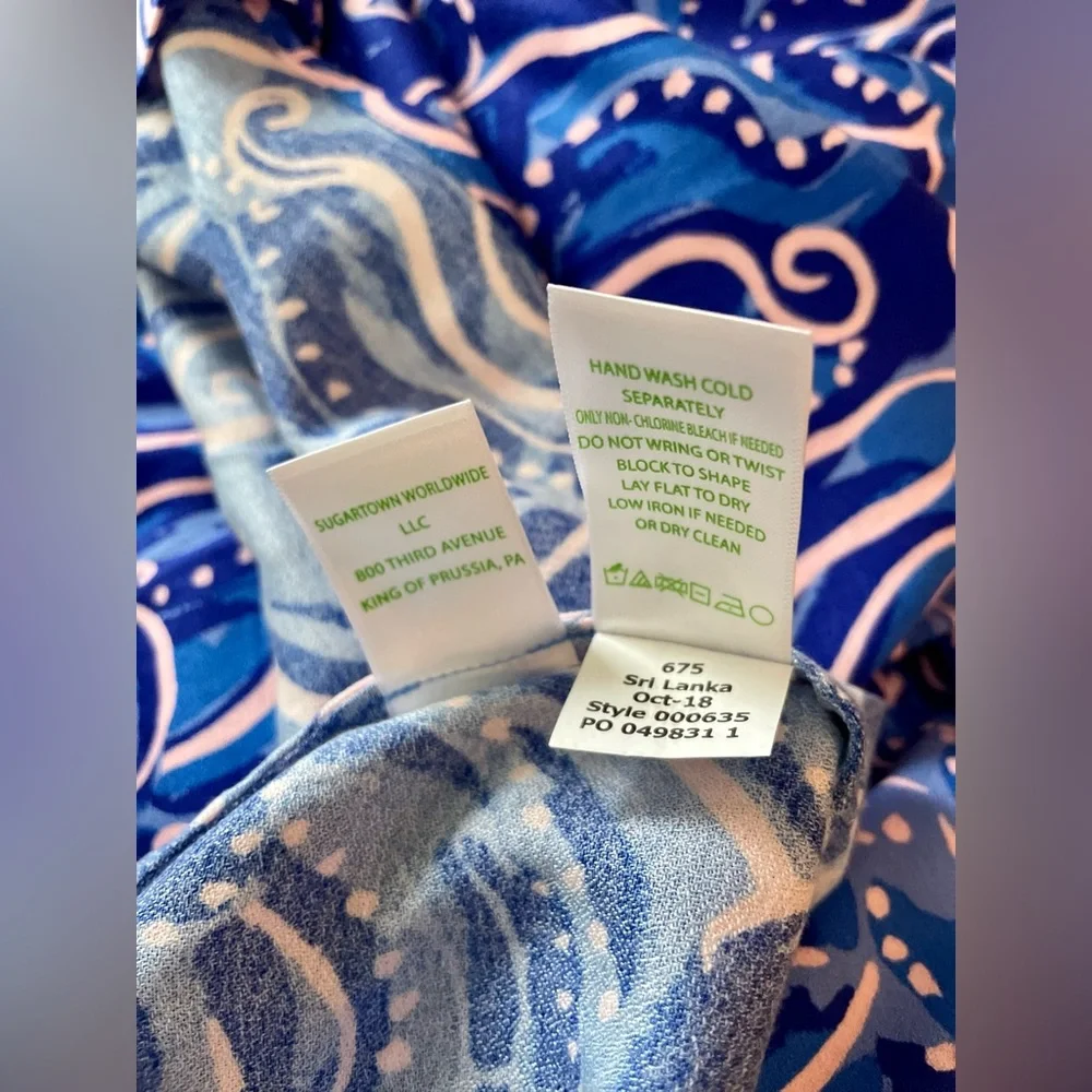 🚫SOLD🚫NWT Lilly Pulitzer Gracelynn Stretch Dress In Coastal Blue Whispurr💙 - Picture 9 of 16